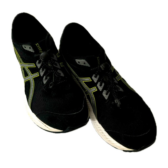 😎 Men’s Asics GEL-CONTEND® black w/green highlight stripe running shoes - Picture 3 of 4